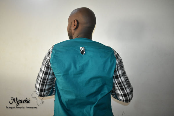 Dapper Chester, King of Teal Madras Creole Wear - CW 4