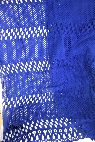 Royal Blue Ankara Lac Fabric - RBL 1