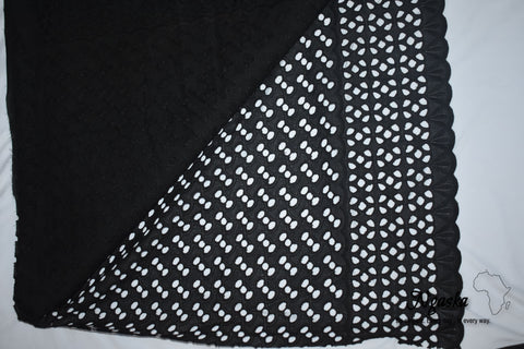 Black Braided African Lace, Ankara lace fabric (price indicated per yard) - BL2