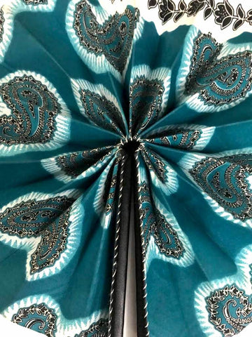 Foldable Ankara African Print Handheld Fan - FAN-2