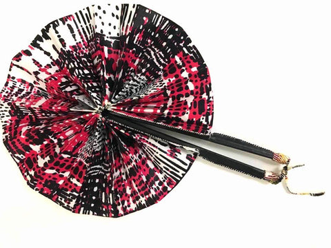 Foldable Ankara African Print Handheld Fan - FAN-1