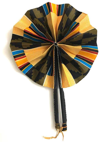 Foldable Ankara African Print Handheld Fan - FAN4