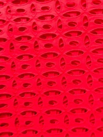 Simplistic Light Red Lace Fabric