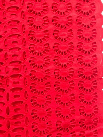 Endearing Light Red Lace Fabric