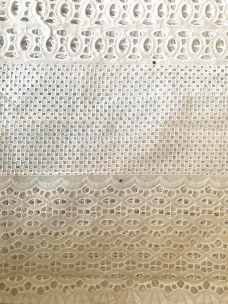 Layered White Lace Fabric