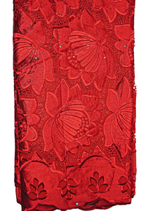 Red Lace, Lotus Flower Print, RL-6