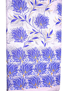 Purple Floral Voil African print  - VL10