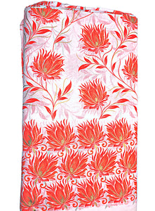 Red Floral Voil African print  - VL14