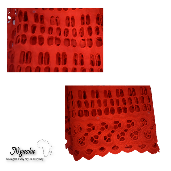 Large, Stylish Red Lace with loopholes RL-3