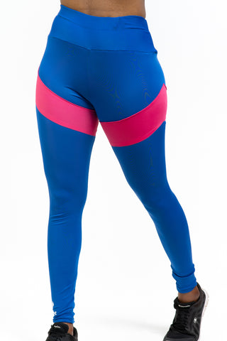 Trendy Pink and Blue Gym Outfit Set for ladies - Long Sleeves - PANTS ONLY