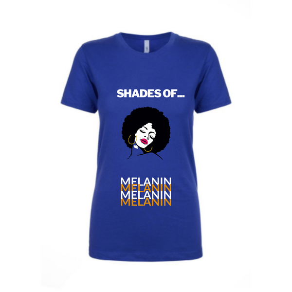 Black Beauty, (Shades of Melanin), African Goddess, Casual Afrocentric Tee Shirt For Women