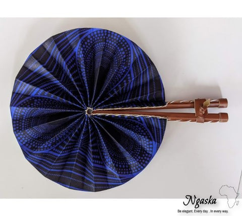 Ngaska Deep Violet Ankara Print Fan