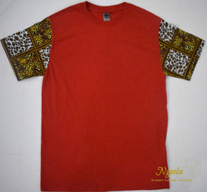 Haji: Ankara Fashion Slim Fit African Print T-shirt for Men