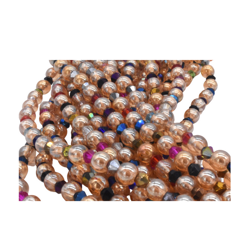 Pearly Pink African Glass Seed Waist Beads
