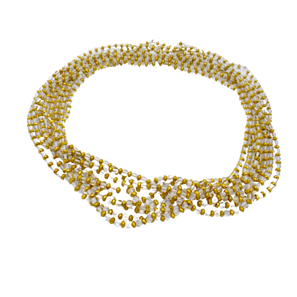 Translucent Gold African Glass Seed Waist Beads Belly Chains