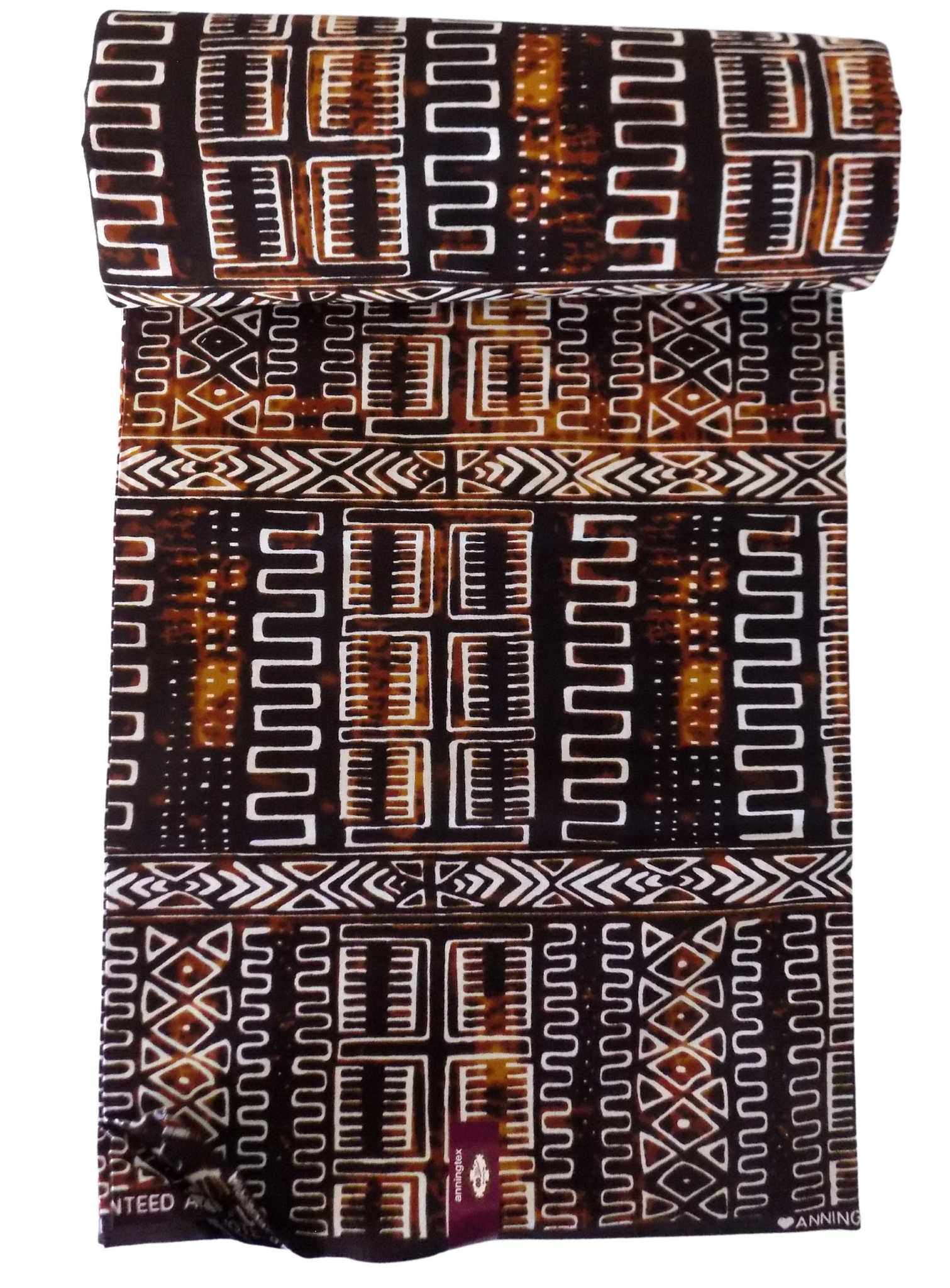 Brown Tribal Geometric African Print - CA236