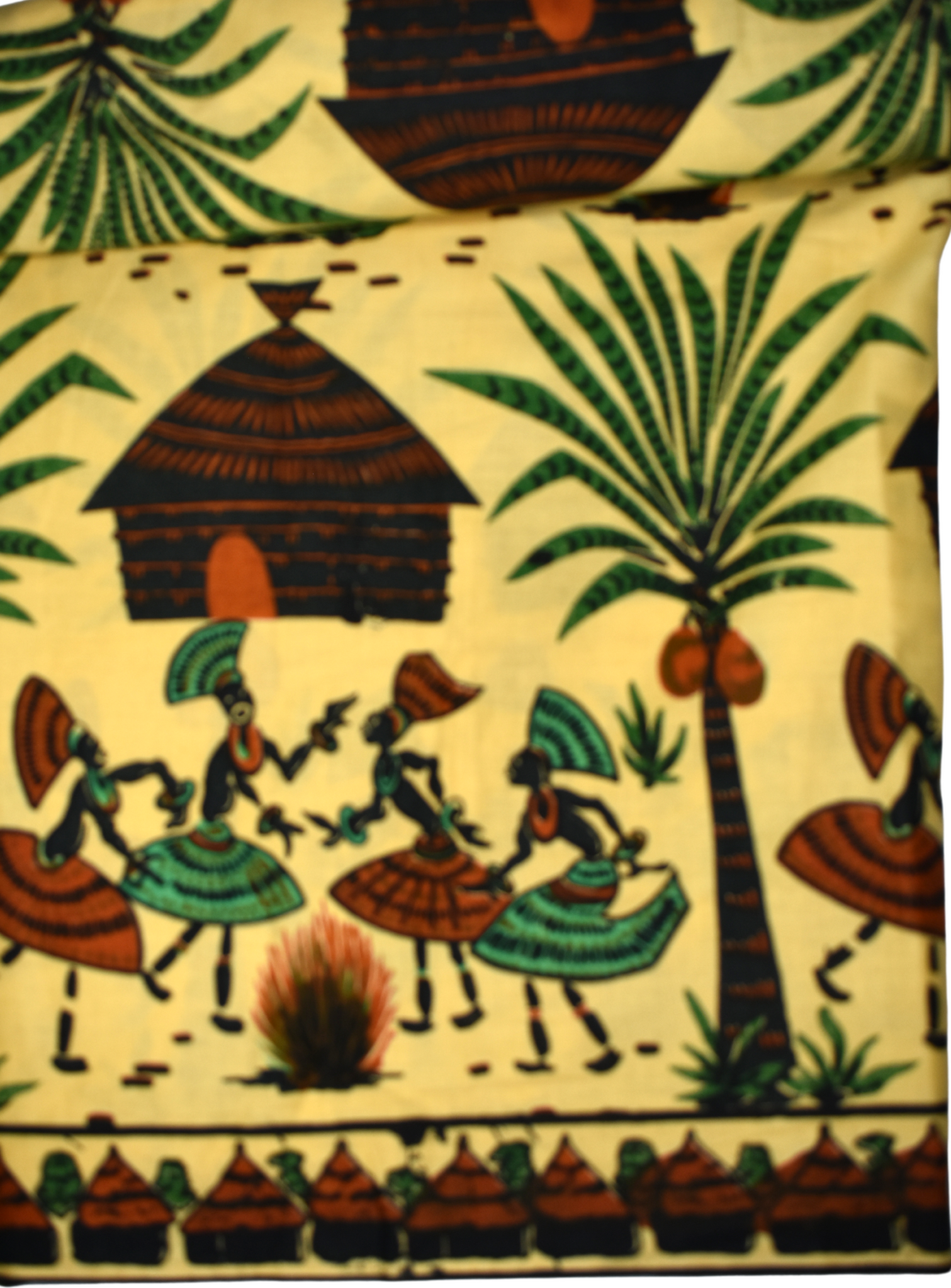 African Yellow and Brown Traditional Print - CA172