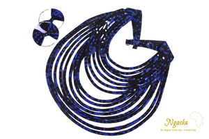 Blue Leopard Mariama Multi-strand Necklace