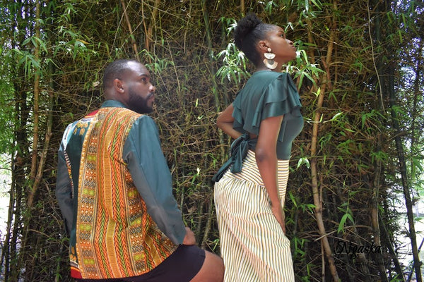The Slay Couple: Dashiki Print, Kinte Couple, African Couple's Outfit Set