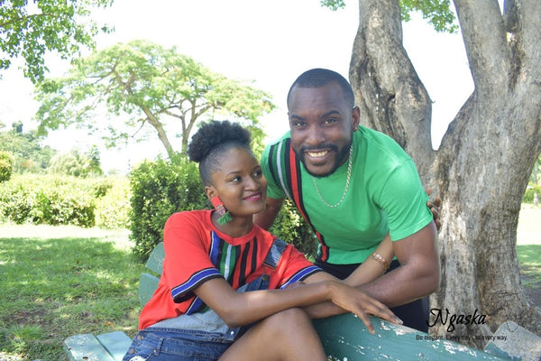 The Sporty Couple: African Fashion Couple's Clothes, Ankara Couple's Outfit Set